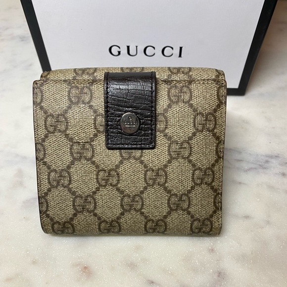 Gucci Canvas/PVC Compact Vintage Wallet - Picture 1 of 10
